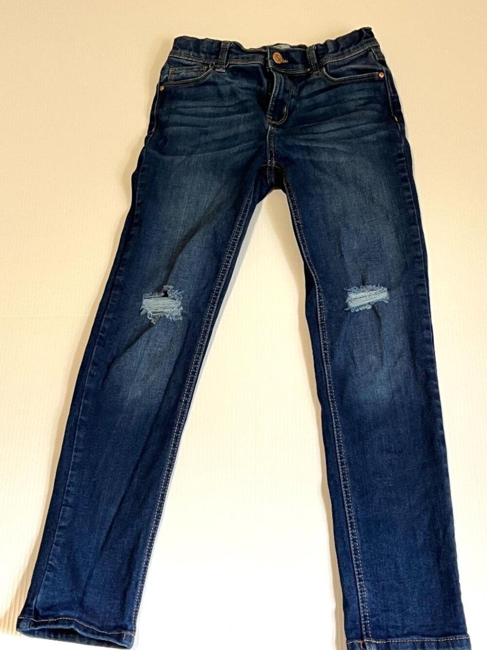 Jordache Girls Modern Distressed Skinny Jeans Adjustable Waist Sz 12